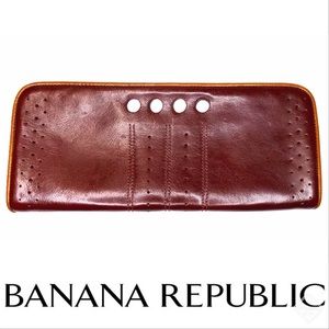 Banana Republic Rare Leather Clutch Finger Holes